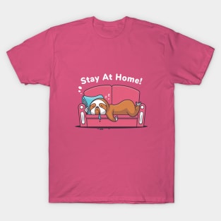 Stay At Home - Lazy Sloth T-Shirt